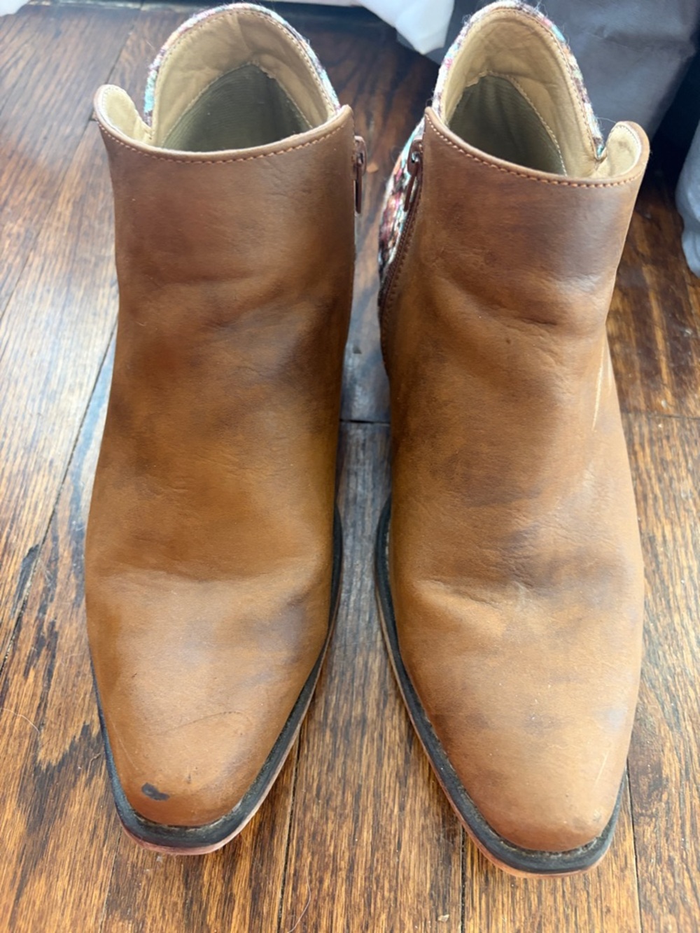 Roper Tan Leather Women's Ankle Booties